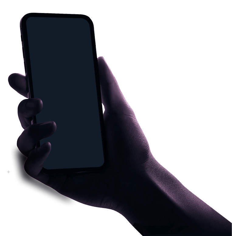 Hand holding smartphone